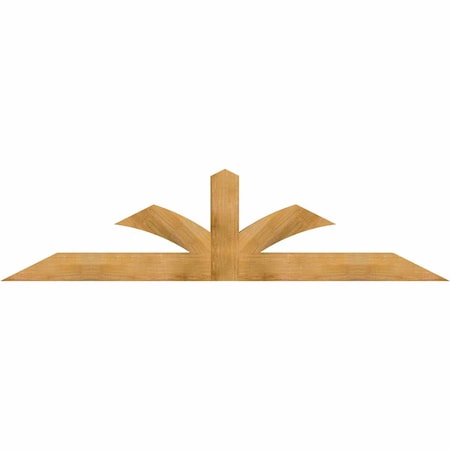 Ekena Millwork Richland Rough Sawn Timber Gable Bracket, Western Red Cedar, 96"W x 24"H x 4"D x 6"F, 6/12 Pitch GBW096X24X0406RIC00RWR